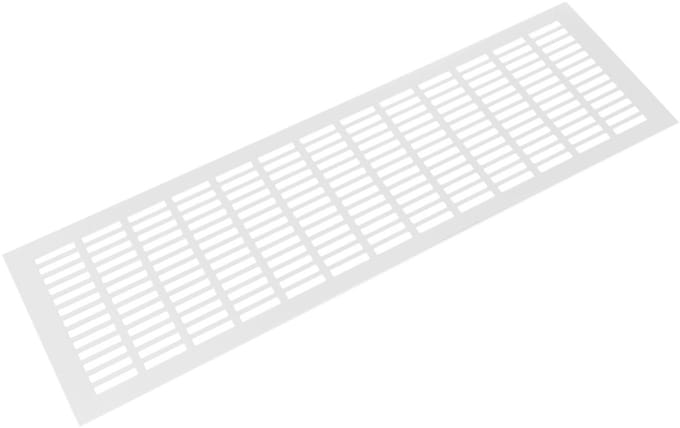 Aluminium Plintrooster - 500x150mm - Wit - Inbouwrooster - Ventilatierooster