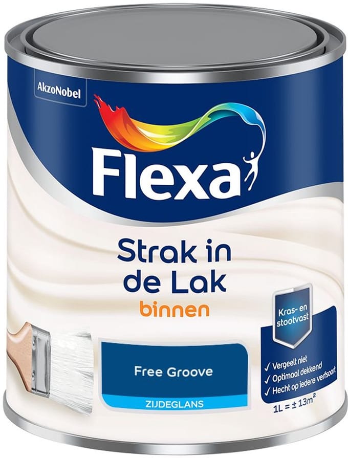 Flexa - Strak In De Lak Binnenlak Zijdeglans - Free Groove - Mengverf - 1 L