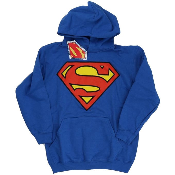 DC Comics Jongens Superman Logo Hoodie (Koningsblauw)