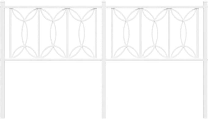 Hoofdbord Metaal - Bed Rugleuning - Slaapkamer Decoratie - Stabiel Duurzaam Frame - 150 cm - Wit