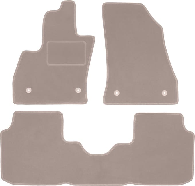 Beige veloursmatten voor: Fiat 500L minivan (2012-)