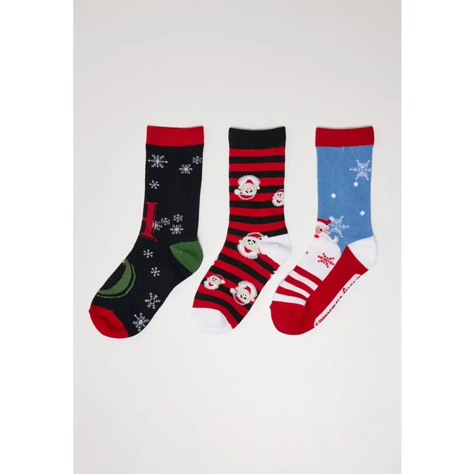 Urban Classics - Santa Ho Christmas 3-pack Sokken - 35/38 - Multicolours