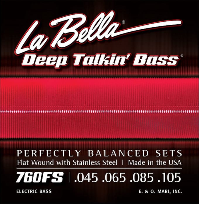La Bella 760FS Stainless Steel Flatwound Bassnaren (45-105)