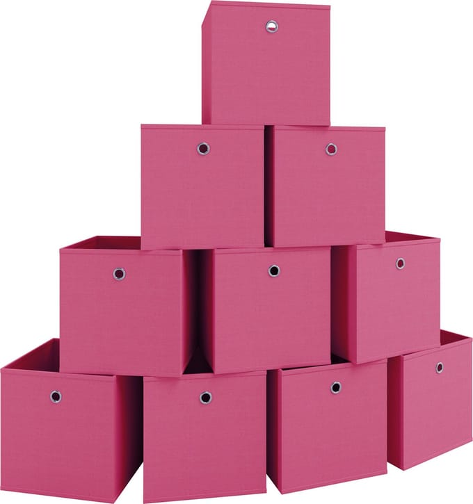 Set van 10 vouwdozen vouwdoos stoffen doos vouwdozen plank doos opbergdozen