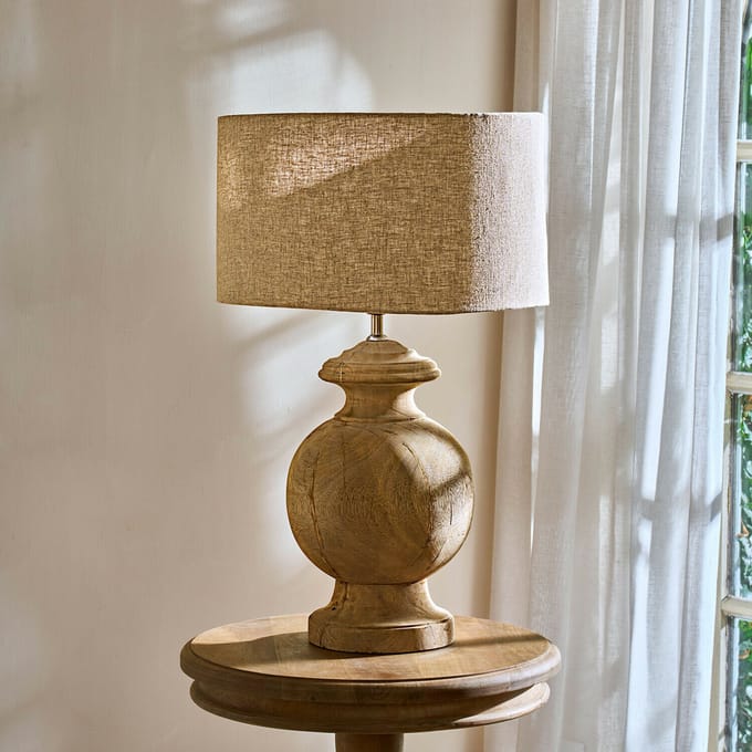 LOBERON Tafellamp Everholt beige/bruin