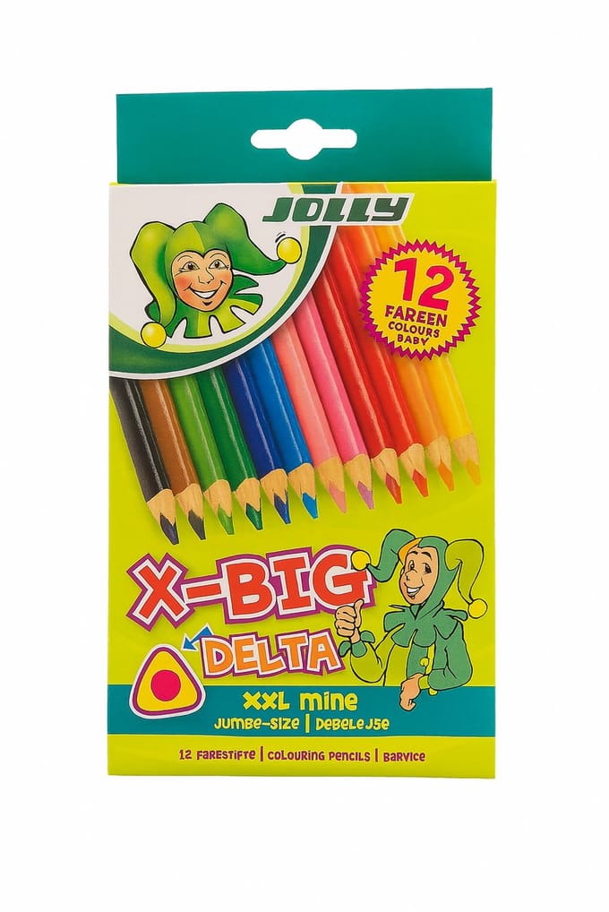 Jolly X-Big Delta Kleurpotloden Driehoekig - Extra Dik - 12 Stuks