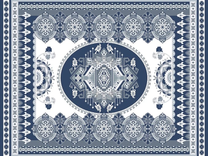 Vinyl | Vloerkleed vinyl | Cleo - Duurzaam & Stijlvol Design | 95x95 cm