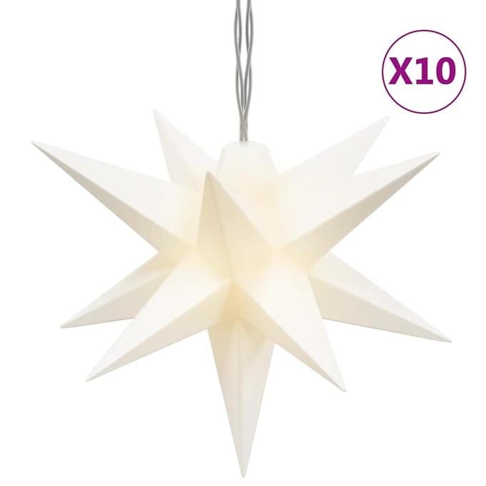 vidaXL - Kerstlamp - 10 - LED's - 10 - cm - wit