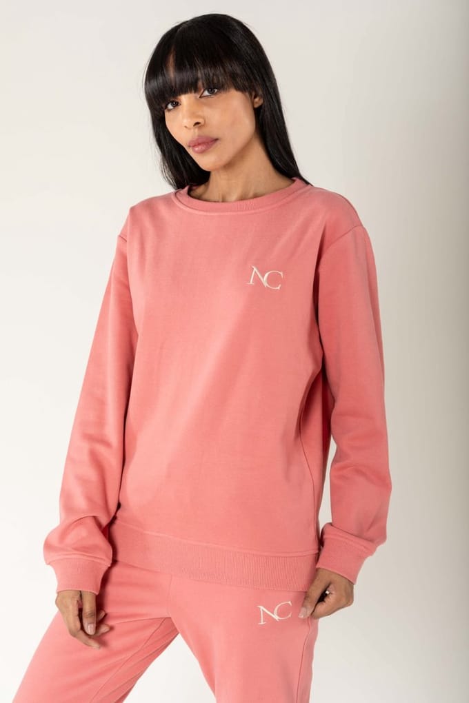 Nina Carter | Huispak - Jogging pak | rechte pijpen | 2 delig | Roze | S