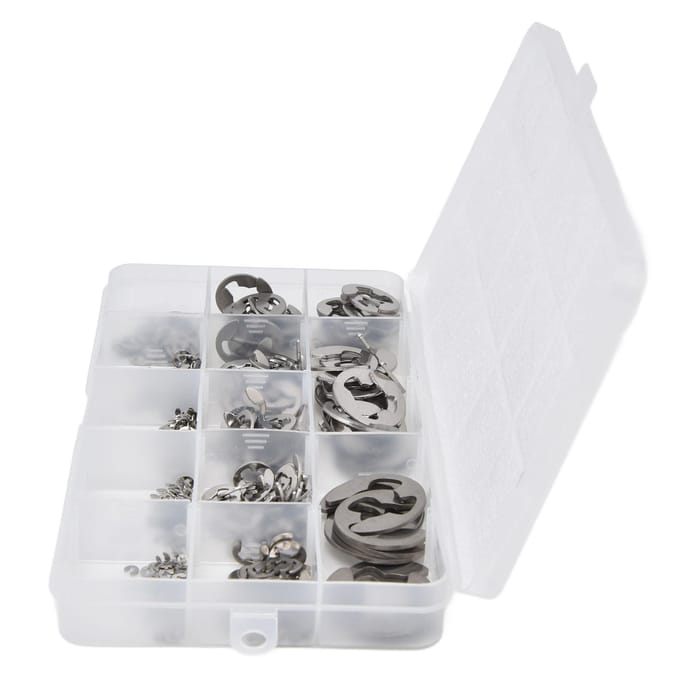 400 stuks E-clip borgring 604 roestvrij staal assortimentsset kit voor lager