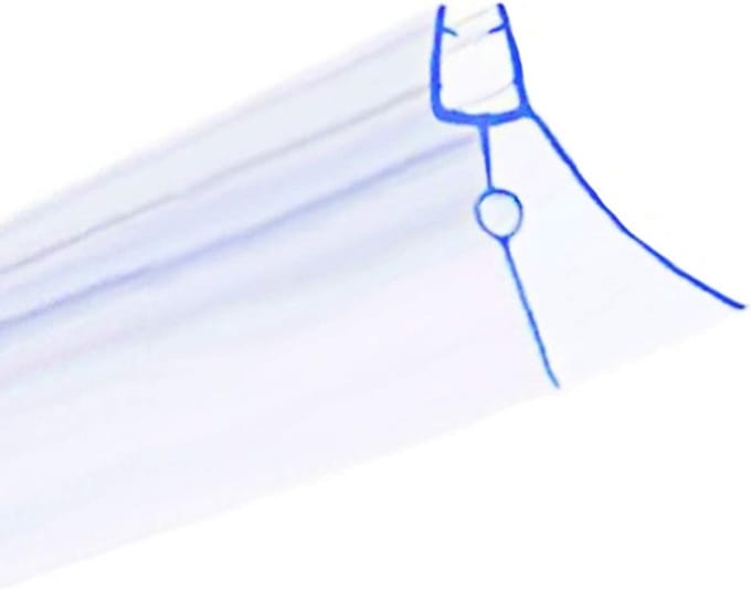 Douchestrip 6-8 mm Glasdichting Profiel 100 cm Universeel
