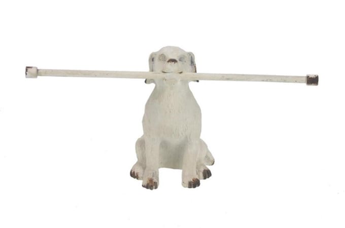 Sieradenhouder Hond wit, 16x5,8x9cm
