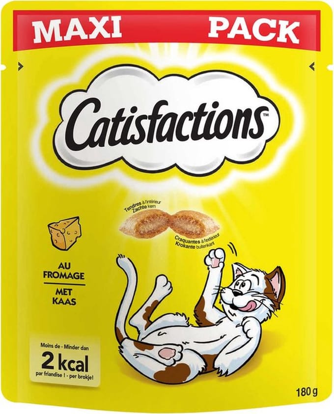 3x Catisfactions Snacks - Kattensnoepjes - Kaas 180g