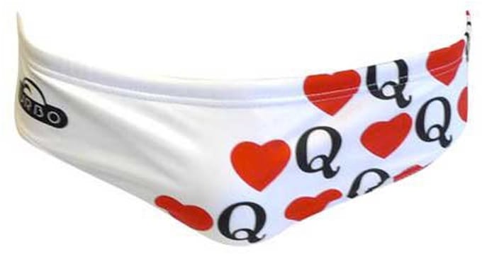 Turbo Q Corazones Zwemslip Wit 7-8 Years Jongen