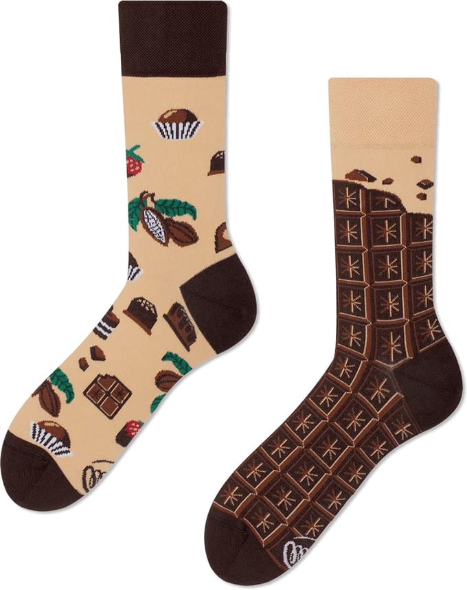 Many Mornings unisex sokken - Chocolate Time - Unisex - Maat: 43 - 46