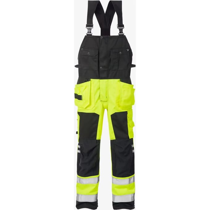 Fristads Hi Vis Amerikaanse Overall Klasse 2 1014 Plu - Hi-Vis geel/zwart - C62