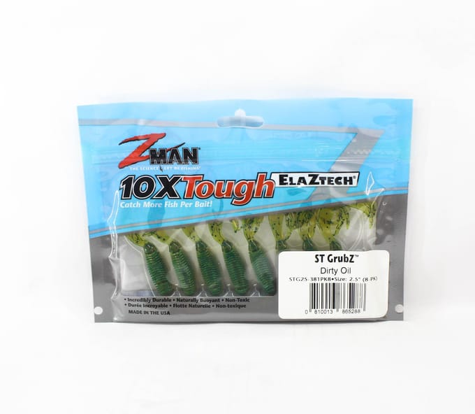 Zman Soft Lure ST GrubZ 2,5 Inch 8/Pack Vuile olie (5288)