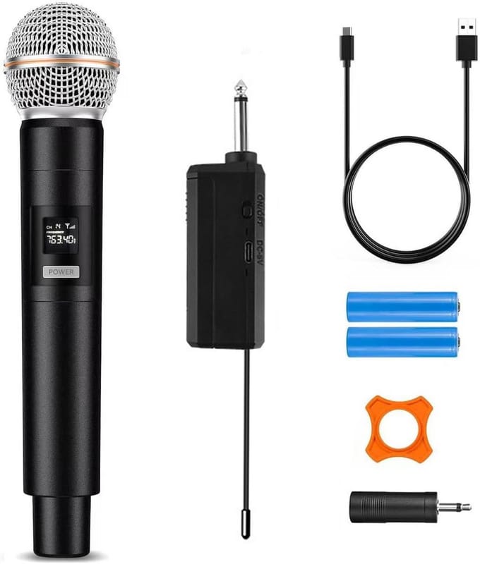 Enkele Draadloze Karaoke-Microfoon - Professionele Oplaadbare Radiomicrofoon voor Feesten en Bruiloften