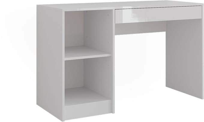 Vicco Sherry Kaptafel – 119.8 cm Wit/wit hoogglans