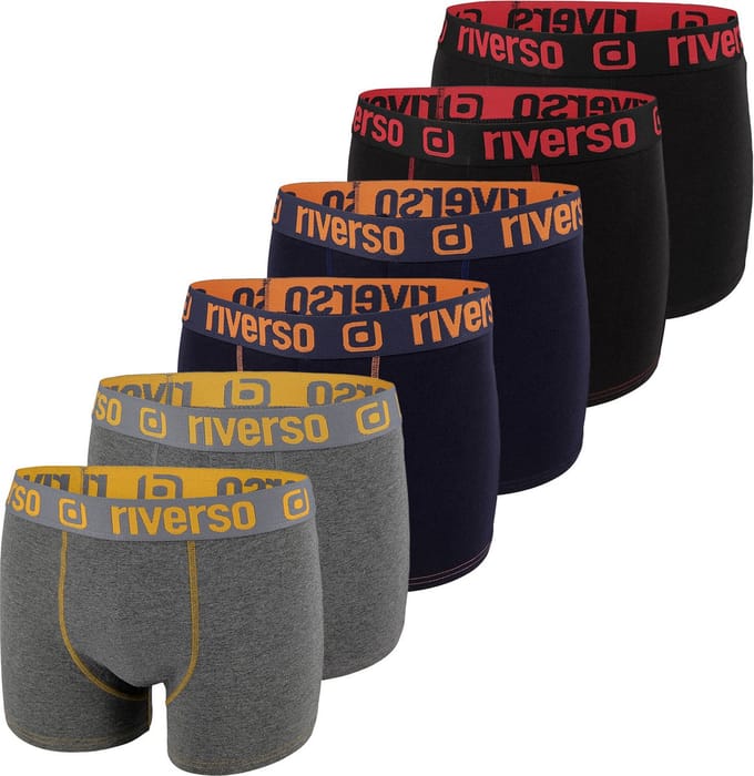 riverso Heren Boxershorts RIVOle 6-Pack Veelkleurig S
