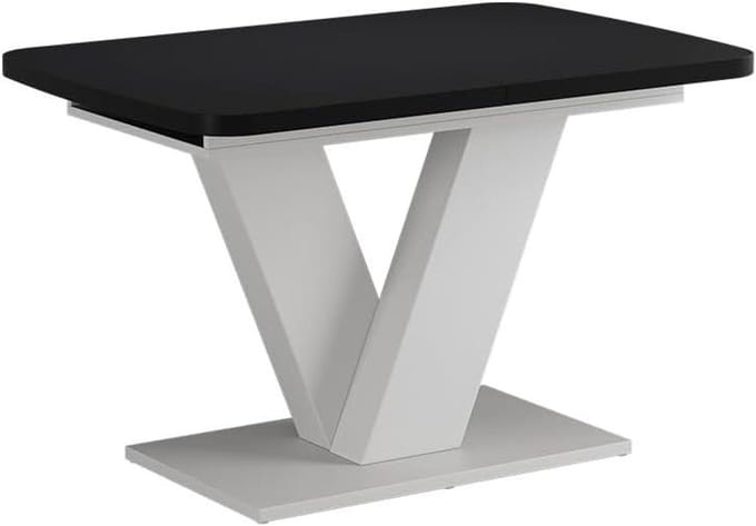 Vicco Eettafel "Fenaro", Zwart/wit, 120 x 80 cm uitschuifbaar