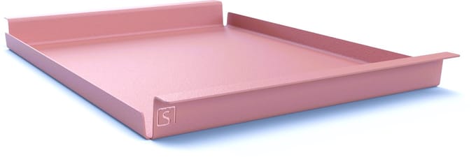 Steellish Dienblad Rechthoek - Tray - Aluminium - Roze - 62x44x5 cm