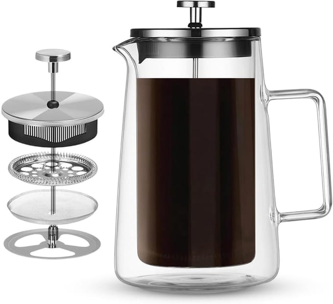 French Press Koffiemaker - Koffiepers - Verse Koffie Maker - handmatig