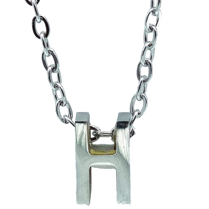 Ketting Letter H Letterhanger - Minimalistisch - Premium Staal