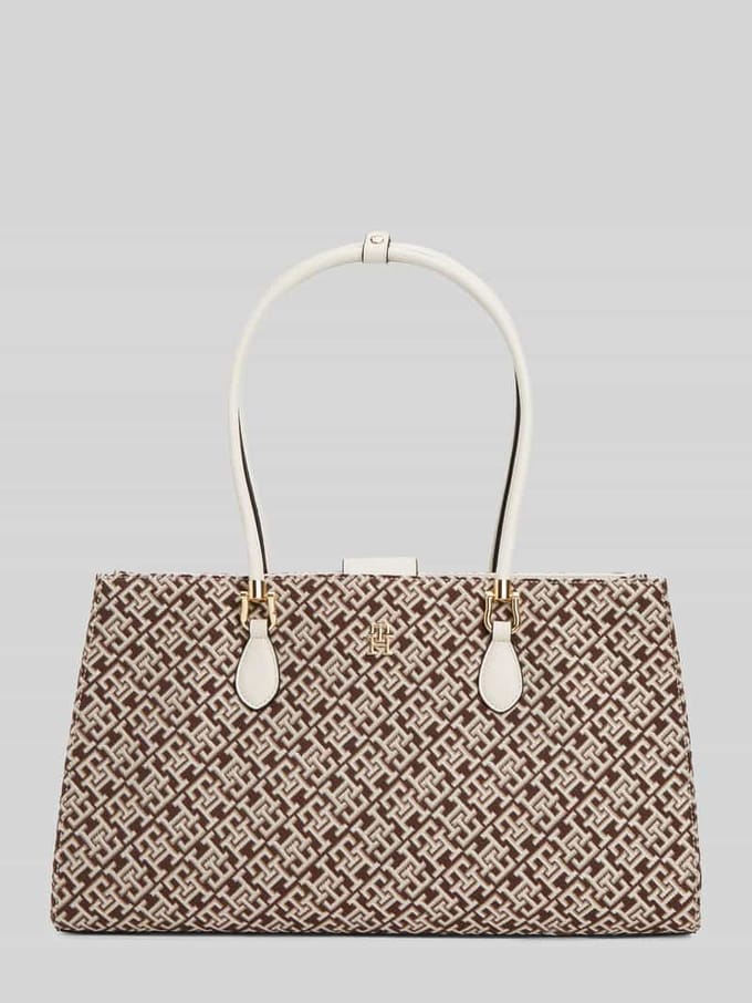 Handtas met logo-jacquard model 'GRACE'