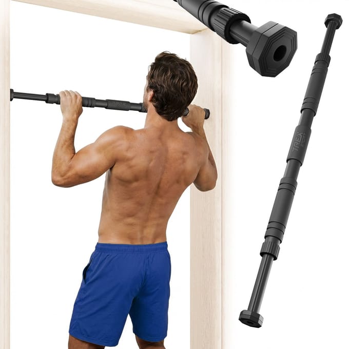 Trex Sport TX-010PB – Pull up Bar Deurpost – Deurrek voor Optrekken – Telescopisch – Optrekstang Deurpost – Verstelbaar – 67-100 cm – Max. 200 kg