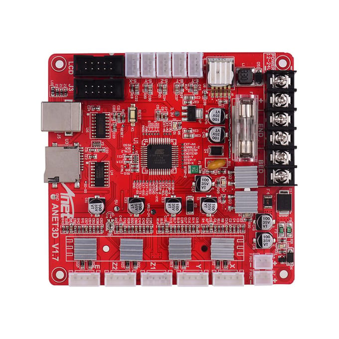 Anet A1284-Base V1.7 Moederbord Hoofdprint voor Anet A8 Plus DIY rood