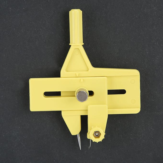 Cirkel Kompas Snijder Rond Cirkelvormig Snijgereedschap voor het Snijden van 1,5‑50 mm Radius black