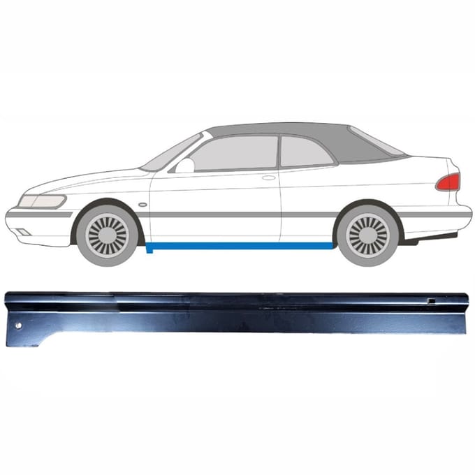 Reparatie dorpel voor Saab 900 1978-1998 / Links