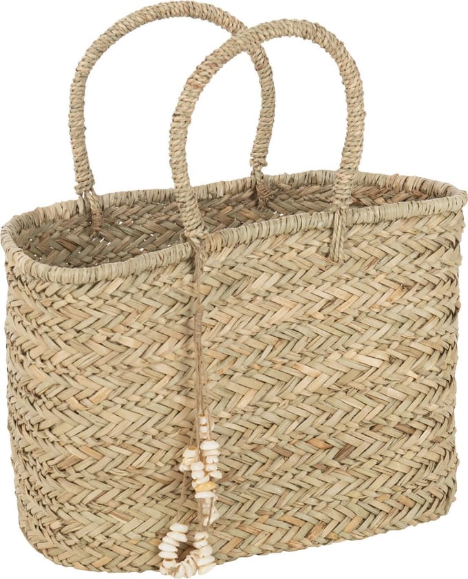 J-Line strandtas Schelpen - jute - naturel - large