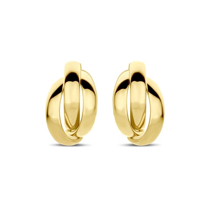 Yo&No Oorbellen - dames - Stekeroorringen - Sieraden Vrouw - Goud 14 Karaat