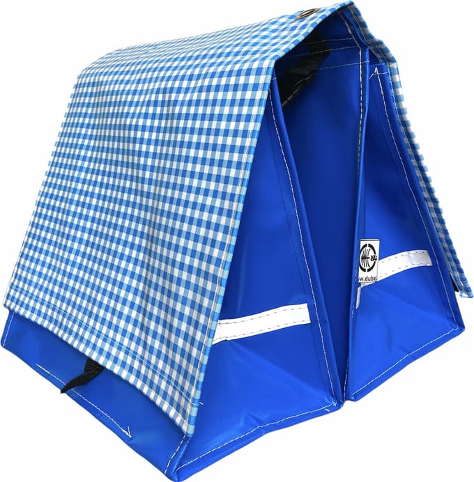 Du Baj  Budget L Pepita Aqua - Dubbele Fietstas - 45 l - Aqua