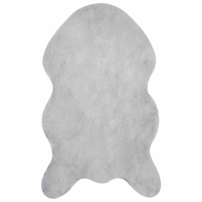 vidaXL - Antislip - vloerkleed - van - imitatie - konijnenbont - OLITE - Grijs