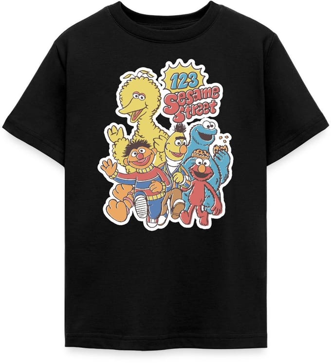 Sesamstraat 123 Sesame Street Groep T-Shirt Tiener