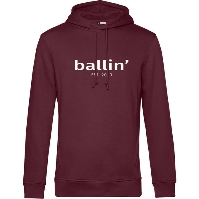 Heren Hoodies met Ballin Est. 2013 Basic Hoodie Print - Rood - Maat M
