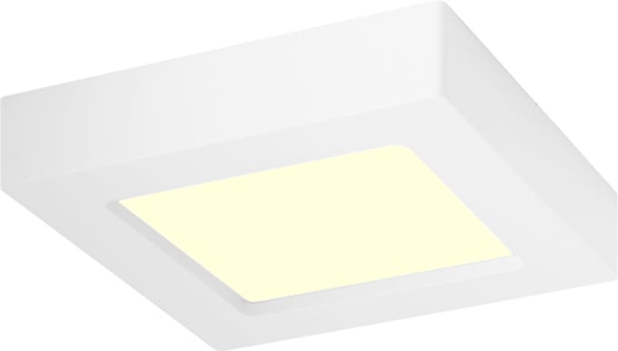LED Downlight Slim Pro - Aigi Strilo - Opbouw Vierkant 6W - Warm Wit 3000K - Mat Wit - Kunststof