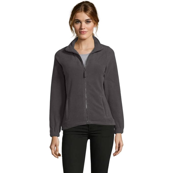 SOLS Dames/Dames North Fleece Jas (Houtskool Grijs Effen)