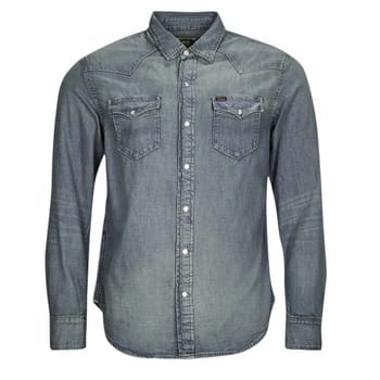 regular fit vrijetijdsoverhemd van pure katoen model 'DENIM WESTERN SHIRT'