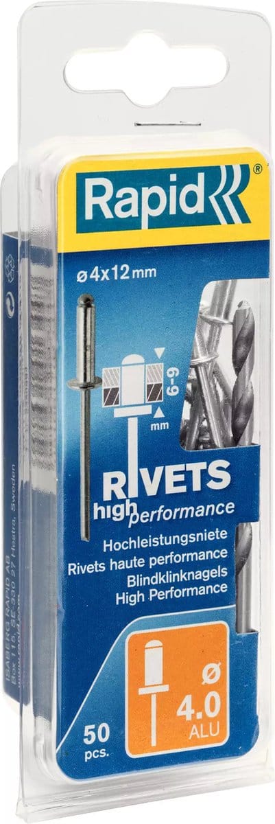 Rapid Blindklinknagels High Performance 4x12mm – 50 Stuks