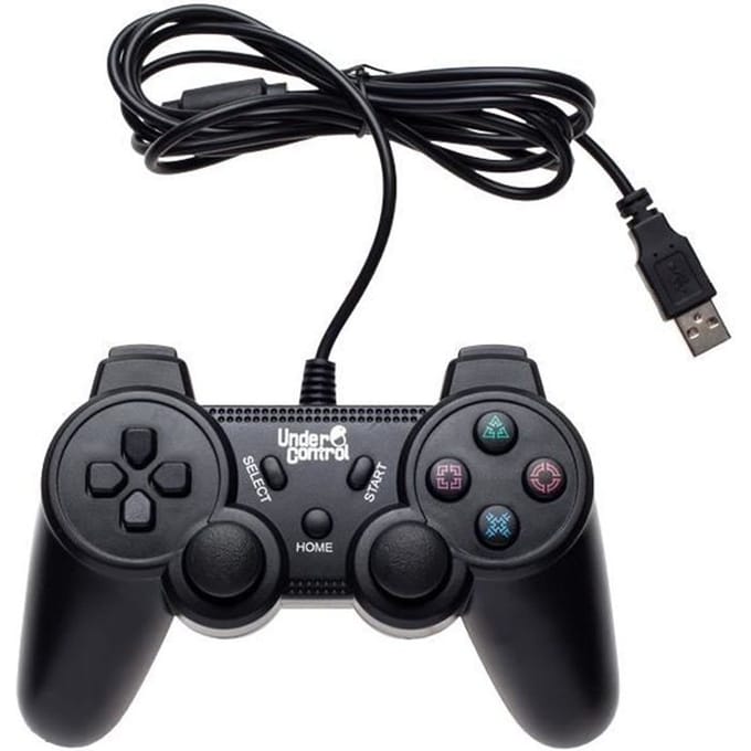 Manette Filaire noire Under Control pour PS3 noir