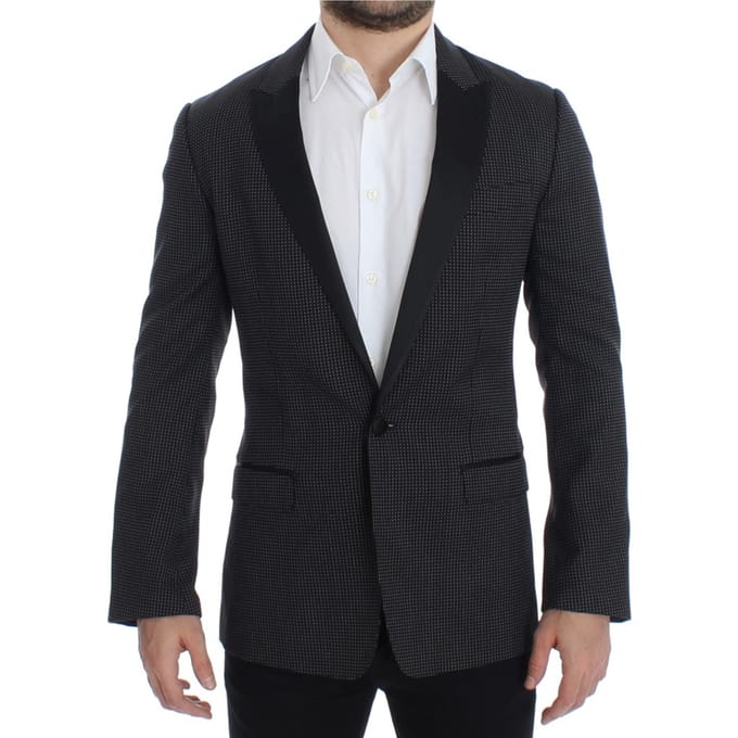 Dolce & Gabbana Mannen Zwart wollen slim MARTINI blazer