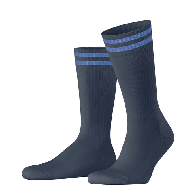 FALKE Dynamic Wool gedessineerd wol sokken unisex blauw - maat 44-45