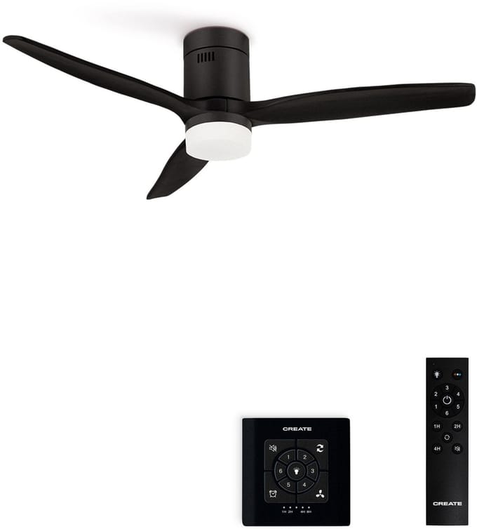 CREATE - Plafondventilator 40W silent 100% hout - WIND CALM NATURAL WOOD