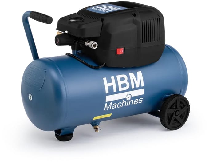 HBM olievrije compressor, 24 liter, 8 bar, 1,7 pk