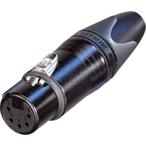 Neutrik NTR-NC5FXX-B Xlr Cable Socket 5 Cable Socket/straight Xx Soldeer Connecties Zwart