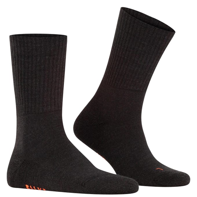 FALKE Walkie Light eenkleurig wol functioneel materiaal sokken unisex grijs - maat 46-48